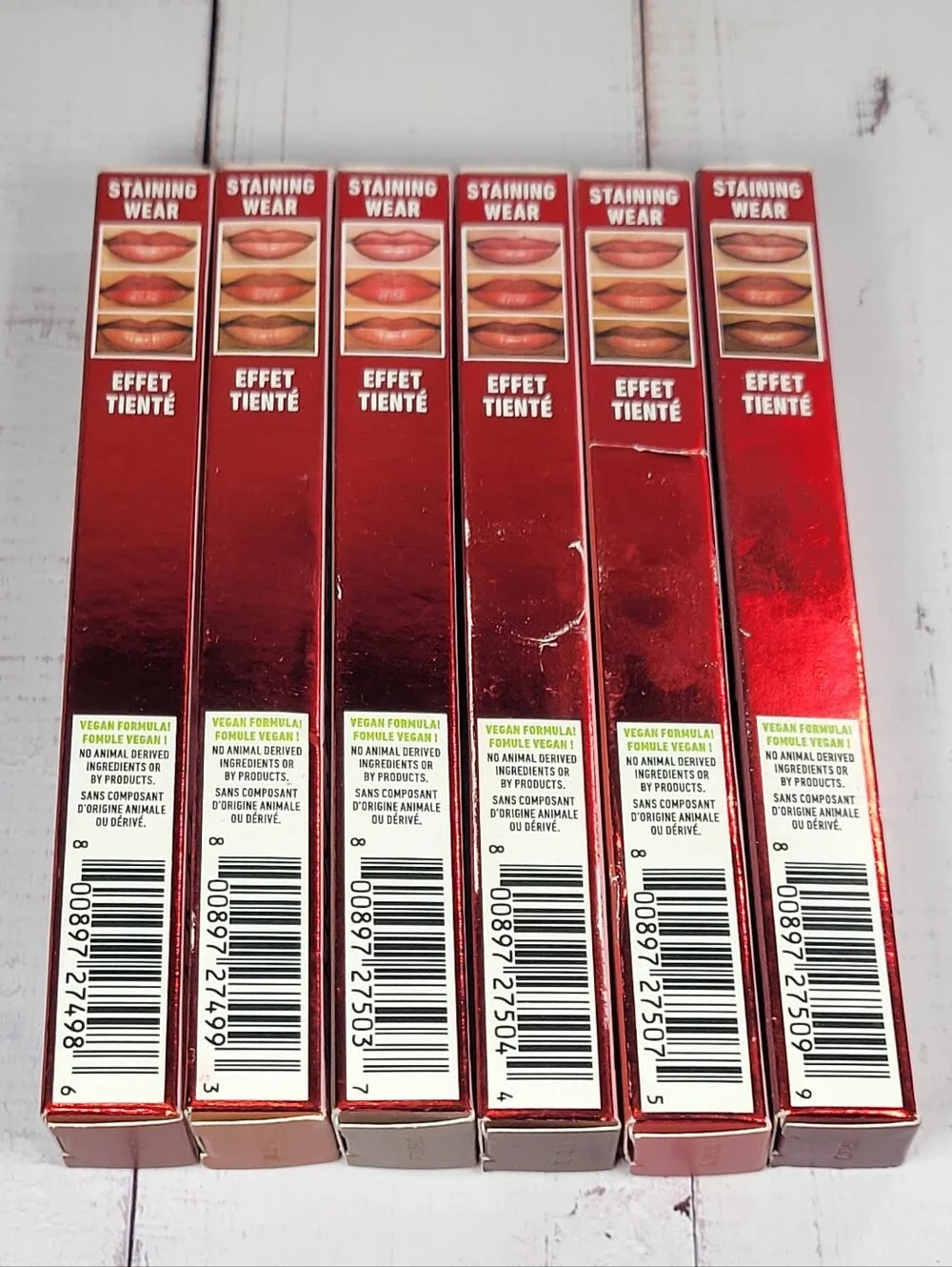 6 Piece NYX Lip Lingerie Lip Liner Stain Bundle BNIB